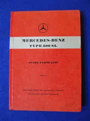 Mercedes Benz 300SL Gullwing Coupe parts book 1956